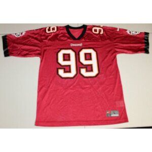 NFL Football Vintage Tampa Bay Buccaneers Warren Sapp 99 Sewn Jersey Large Nike